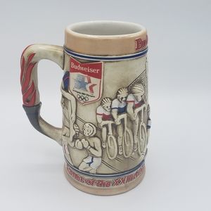 Vintage 1984 Budweiser Olympic Beer Stein